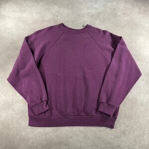 Vintage 90s Tultex Raglan Sweatshirt Men’s Large Purple Made in USA